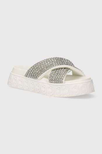 Šľapky Liu Jo LOVELY SANDAL 02 dámske, biela farba, na platforme, BA4133TX42101111