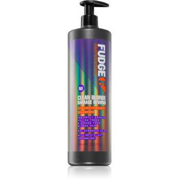 Fudge Clean Blonde Damage Rewind fialový tónovací šampón pre blond a melírované vlasy 1000 ml