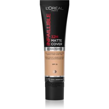 L’Oréal Paris Infallible 32H Matte Cover dlhotrvajúci zmatňujúci make-up SPF 25 odtieň 175 (Cool Undertone) 30 ml