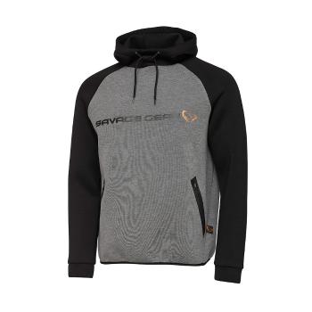 Savage Gear Rybářská Mikina Tec-Foam Hoodie Dark Grey Melange - M,Savage Gear Rybářská Mikina Tec-Foam Hoodie Dark Grey Melange - M