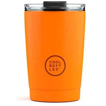 COOL BOTTLES TERMO 330 ML Rozsdamentes thermo bögre, narancssárga, méret 330 ML