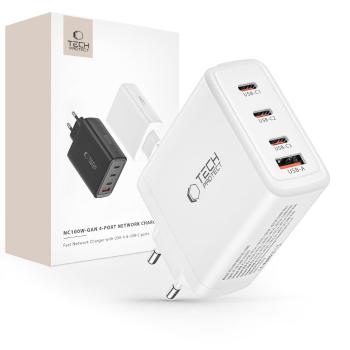 TECH-PROTECT NC100W-GAN 4-PORT Sieťová nabíjačka PD100W biela