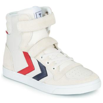 hummel  SLIMMER STADIL LEATHER HIGH JR  Členkové tenisky Biela