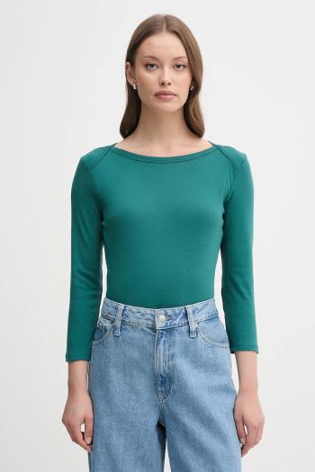 Bavlnené tričko s dlhým rukávom United Colors of Benetton ružová farba, 3GA2E16A1