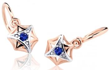 Cutie Jewellery Detské náušnice z ružového zlata C2209-10-X-4 modrá