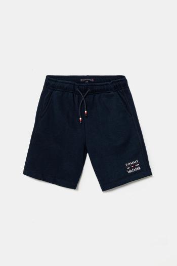 Detské krátke nohavice Tommy Hilfiger tmavomodrá farba, nastaviteľný pás KB0KB09481