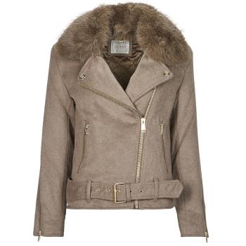 Guess  NANCY FAUX FUR JACKET  Bundy Hnedá