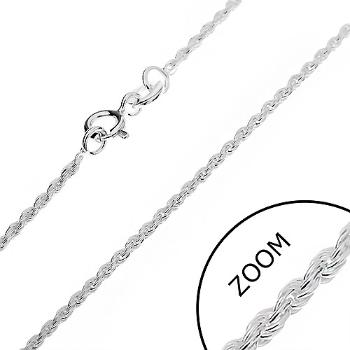 Strieborná retiazka 925 - zrezaná špirála, 1,5 mm