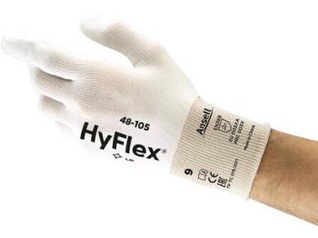Povrstvené rukavice ANSELL HYFLEX 48-105, biele, vel. 10