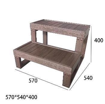 HANSCRAFT Schodíky k vírivke - moka - 2 stupne (šírka 57 cm)