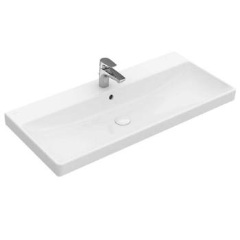 VILLEROY & BOCH - Avento Umývadlo nábytkové, 80x47 cm, s prepadom, otvor na batériu, alpská biela 41568001