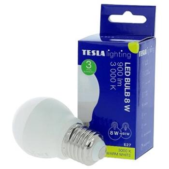 TESLA LED žiarovka miniglobe BULB E27, 8 W, teplá biela (MG270830-7)