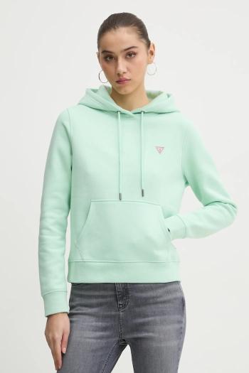 Mikina Guess Jeans dámska, tmavomodrá farba, s kapucňou, jednofarebná, W4YQ04 KC811