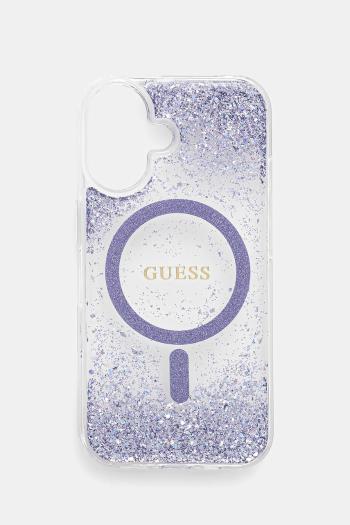 Puzdro na mobil Guess iPhone 16 fialová farba, GUHMP16SRGRGEU