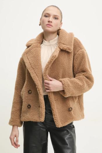 Bunda Answear.LAB dámska, hnedá farba, prechodná