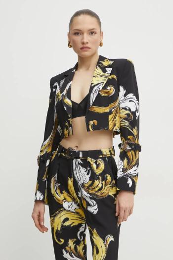 Sako Versace Jeans Couture čierna farba, jednoradové, vzorované, 78HAQ704 NS636