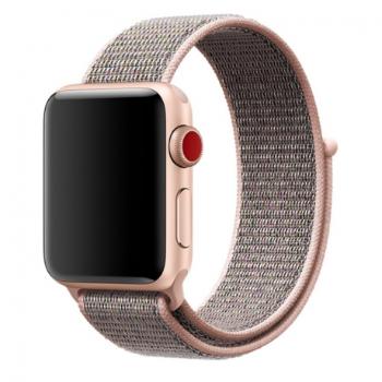 BStrap Nylon remienok na Apple Watch 42/44/45mm, Rose Gold (SAP005C18)