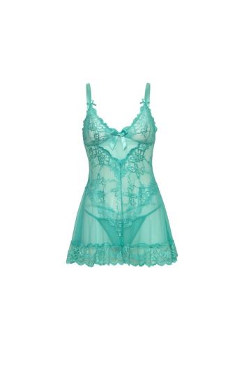 Tyrkysová babydoll košieľka Valentine