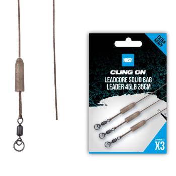 Nash Montáž Ready Tied Leadcore Solid Bag Leader 45lb 35cm 3ks,Nash Montáž Ready Tied Leadcore Solid Bag Leader 45lb 35cm 3ks