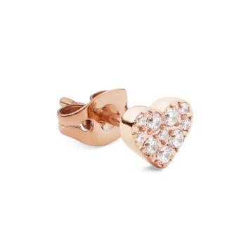 Daniel Wellington Bronzová single náušnice Srdiečko s kryštálmi DW00400858