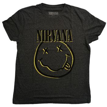 Nirvana tričko Inverse Smiley Šedá/Čierna XL