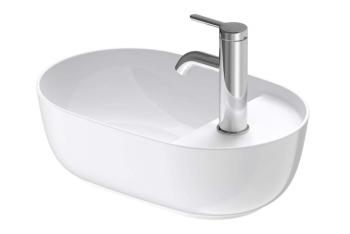 DURAVIT - Luv Umývadielko na dosku, 42x27 cm, bez prepadu, s otvorom na batériu, biela 0381420000