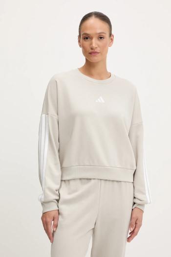 Mikina adidas Essentials béžová farba, s nášivkou, JE0014