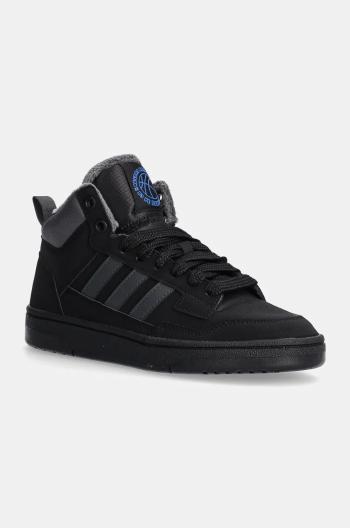 Detské tenisky adidas RAPID COURT MID WINTERIZED čierna farba, JR2804