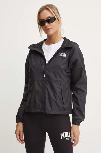 Bunda The North Face Sheru Jacket dámska, čierna farba, prechodná, oversize, NF0A4C9H4H01