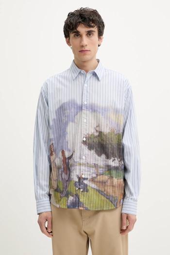 Bavlnená košeľa Desigual ARTWORK pánska, voľný strih, s klasickým golierom, 25SMCW05