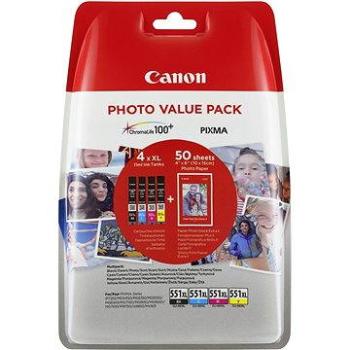 Canon XL CLI-551 C/M/Y/BK PHOTO VALUE  Multi Pack (6443B006)