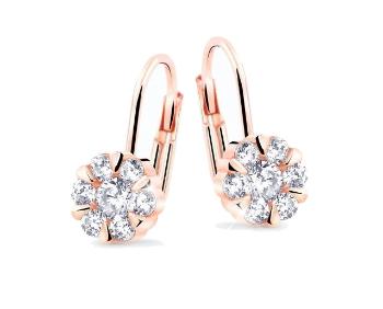 Cutie Jewellery Krásne náušnice z ružového zlata so zirkónmi Z8039-55-10-X-4
