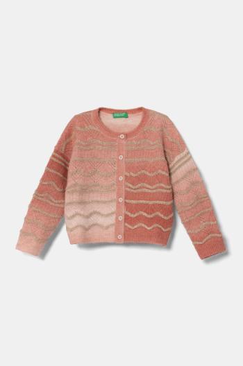 Detský sveter United Colors of Benetton ružová farba, 18BXG500L