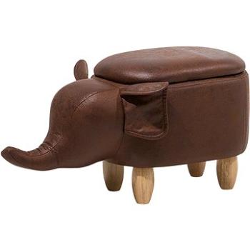 Tmavohnedá BELIANI slon ELEPHANT (beliani_121614)