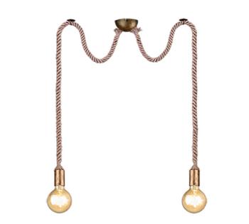 Závesné osvetlenie Trio Rope mosadz 310100204