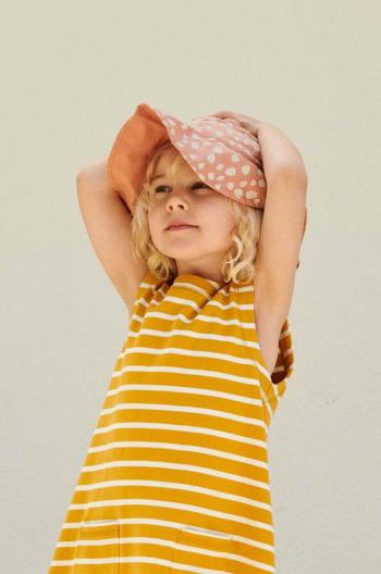 Detský obojstranný klobúk Liewood Amelia Reversible Sun Hat ružová farba