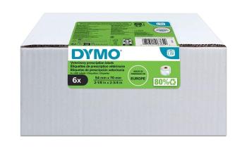 Dymo 2187328, 70mm x 54mm, 6x400ks, biele papierové veterinárne štítky