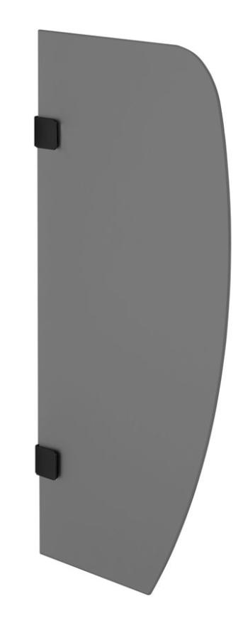 SAPHO - Deliaca stena medzi urinálmi 40x80 cm, dymové sklo, čierna mat 2502-06M