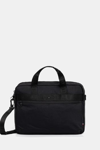 Taška na notebook Tommy Hilfiger čierna farba, AM0AM13612