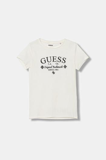 Detské bavlnené tričko Guess béžová farba, J5YI40 I3Z14