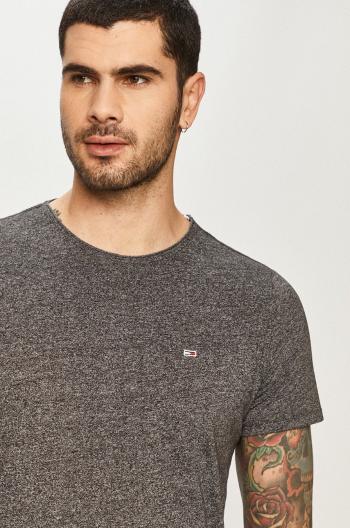 Tričko Tommy Jeans pánske, šedá farba, jednofarebné, DM0DM09586