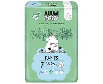 MUUMI Baby Pants 7 XL 16-26 kg (34 ks), nohavičkové eko plienky