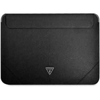 Guess Saffiano Triangle Metal Logo Computer Sleeve 13/14 Black (3666339039868)