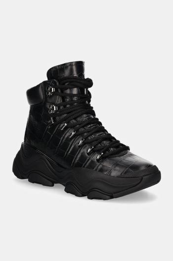 Kožená obuv Michael Kors Atlas pánska, čierna farba, 42F4ATFB6L.001