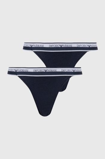 Tangá Emporio Armani Underwear 2-pak tmavomodrá farba, 164522 4R227