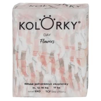 KOLORKY DAY Jednorazové EKO plienky kvety XL (12-16 kg) 17 kusov