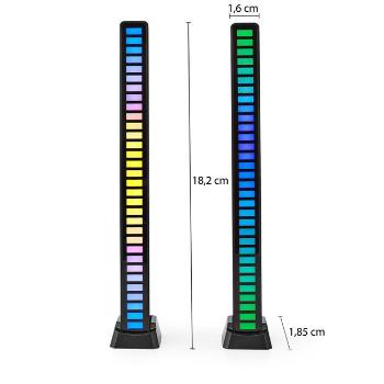 Nedis GALDP110BK - Herné Svetlo| RGB | Napájanie z batérie | Pre použitie: Notebook / Stolný | Čierna