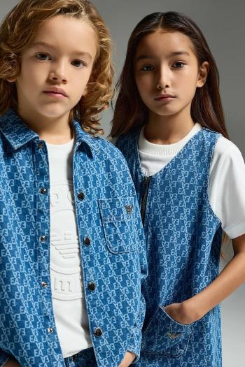 Detská riflová košeľa Emporio Armani modrá farba, EB000780 AF19479