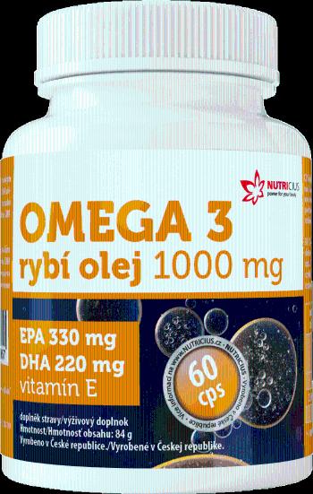 NUTRICIUS Omega 3 Rybí olej 1000mg EPA330mg/DHA220mg 60 kapsúl
