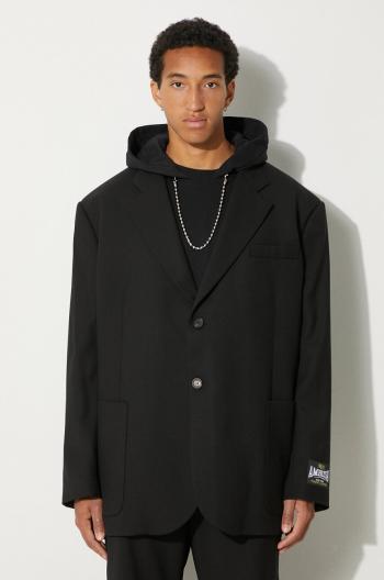 Vlnené sako AMBUSH Oversized Jacket čierna farba, BMEN005F24FAB0011000